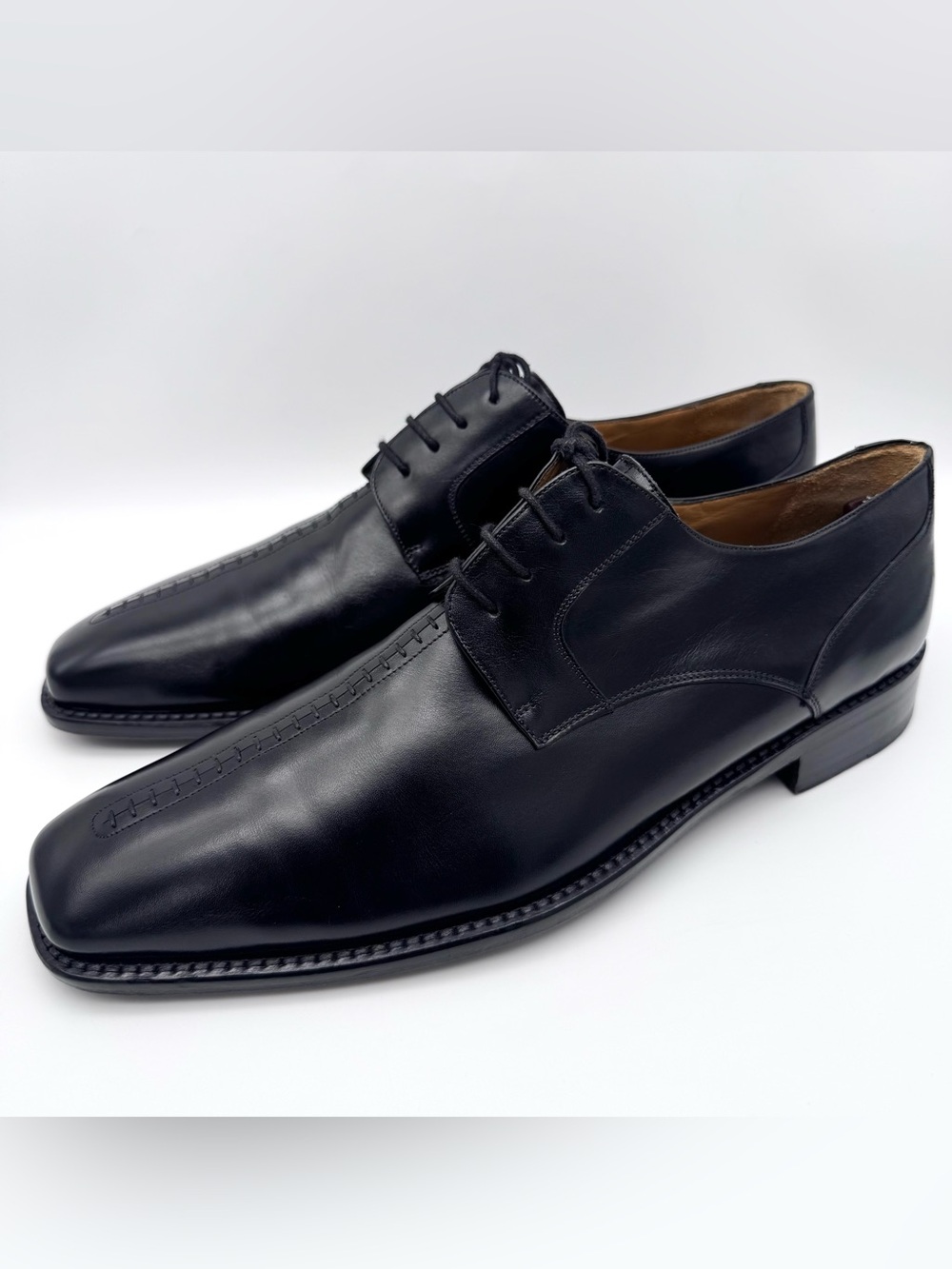 Mezlan Torque Split Toe Oxford Black Leather Dress Shoes Men's 11.5 M Made Spain